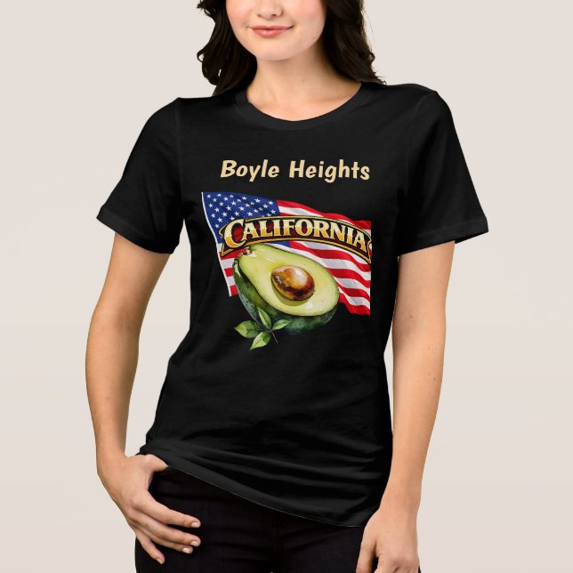 California Women's Bella+Canvas Tri-Blend Mörk T Shirt (Framsida)