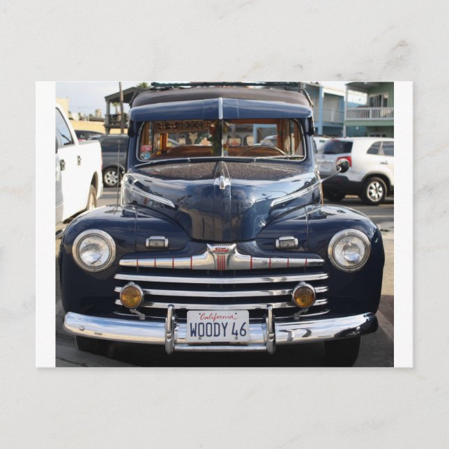 California Woody Classic Car Vykort (Framsida)
