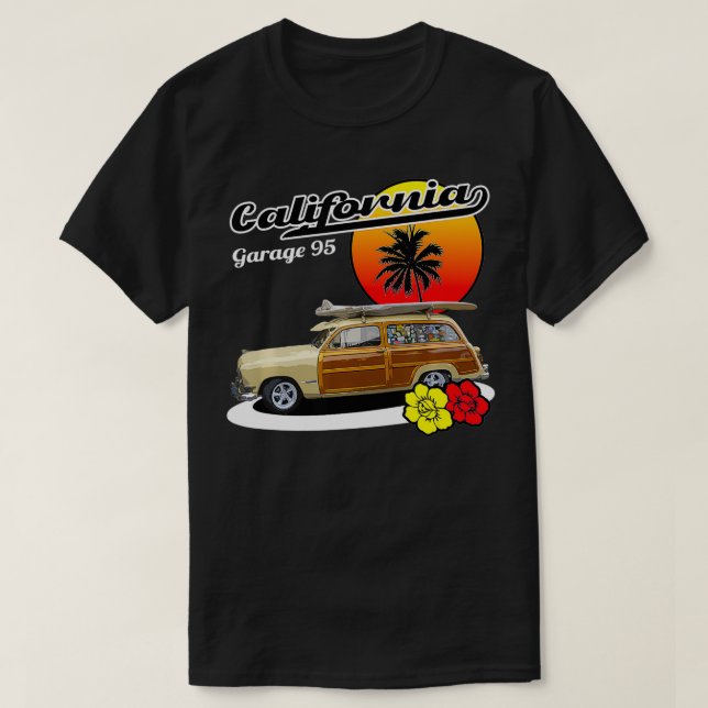 California Woody Station Wagon T Shirt (Design framsida)