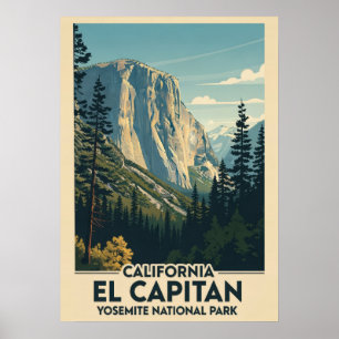 California Yosemite National Park - El Capitan V01 Poster