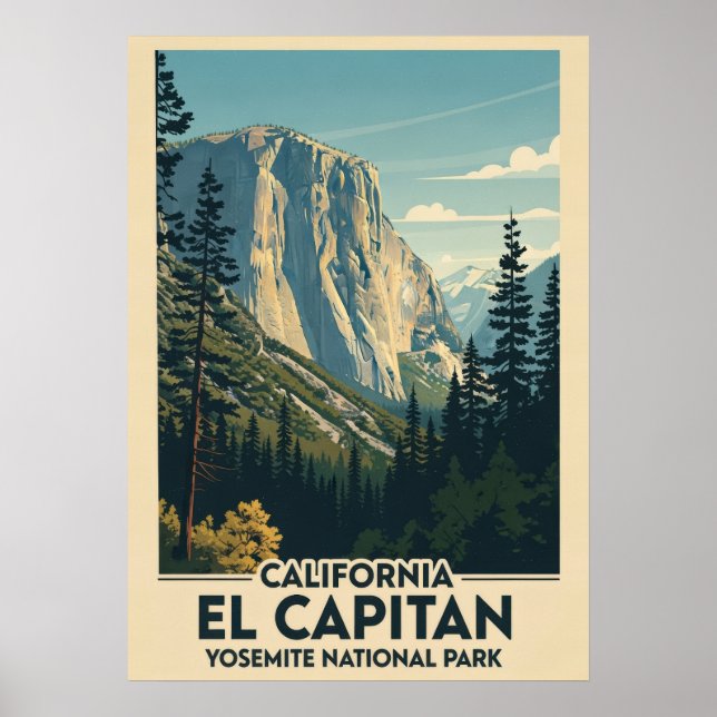 California Yosemite National Park - El Capitan V01 Poster (Framsidan)