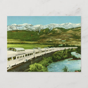 California Zephyr Tåg, Colorado Rockies Vintage Vykort