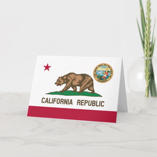 Californian Flag & Seal, Flag of California Kort (Framsida)
