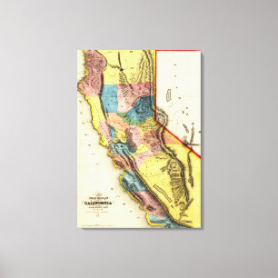 CaliforniaPanoramic karta Canvastryck