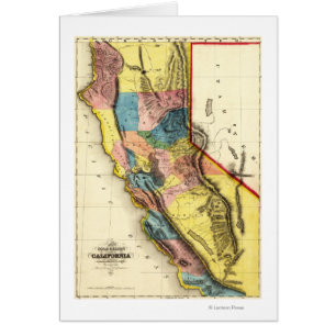 CaliforniaPanoramic karta Hälsningskort