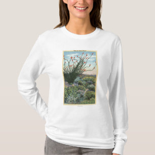 CaliforniaView av kaktus i blom Tee Shirt