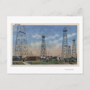 CaliforniaView of Oil Wells Vykort