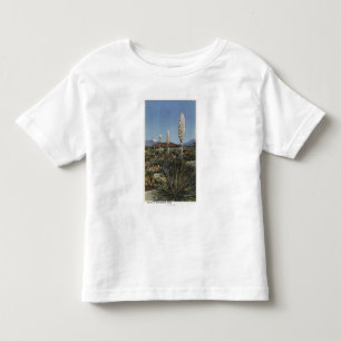 CaliforniaYucca kaktus i blom i öken T-shirt