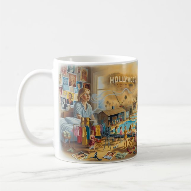 Californication Hollywood Dröm Solnedgång Kust Mug Kaffemugg (Vänster)