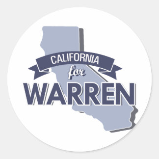 CALIFORNIEN FOR WARREN - 2016.png Runt Klistermärke