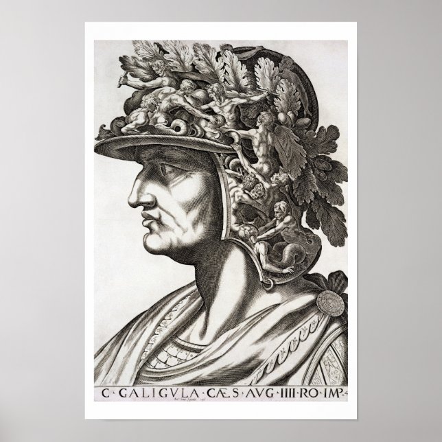 Caligula Caesar (12-41 AD), 1596 (engrave) Poster (Framsidan)