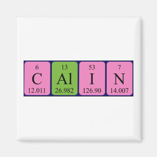 Calin periodiskt återkommande magnet bord namn
