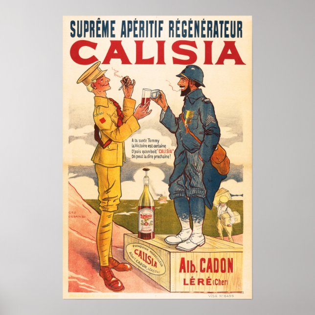 CALISIA Fransk Aperitif Regenerateur Liqueur Drink Poster (Framsidan)