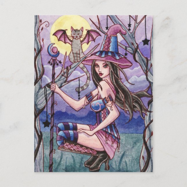 Calista - Halloween Witch-vykort Vykort (Framsida)