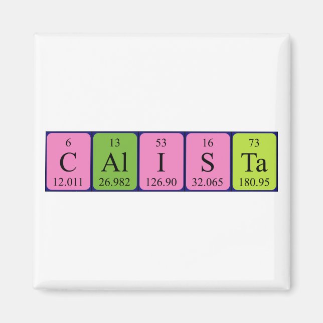 Calista Periodisk magnet bord namn (Framsidan)