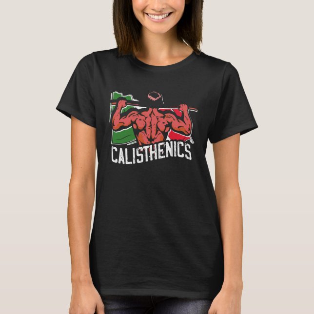 Calisthenics Athlete Italy Flag Fitness Street Wor T Shirt (Framsida)