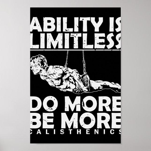 Calisthenics Bodykult "Do more, be more, be more" Poster (Framsidan)
