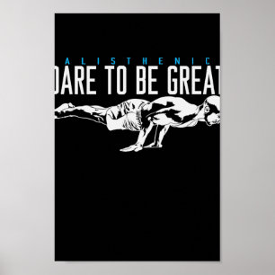 Calisthenics Liegestütz Sport "Dare to be Underbar Poster