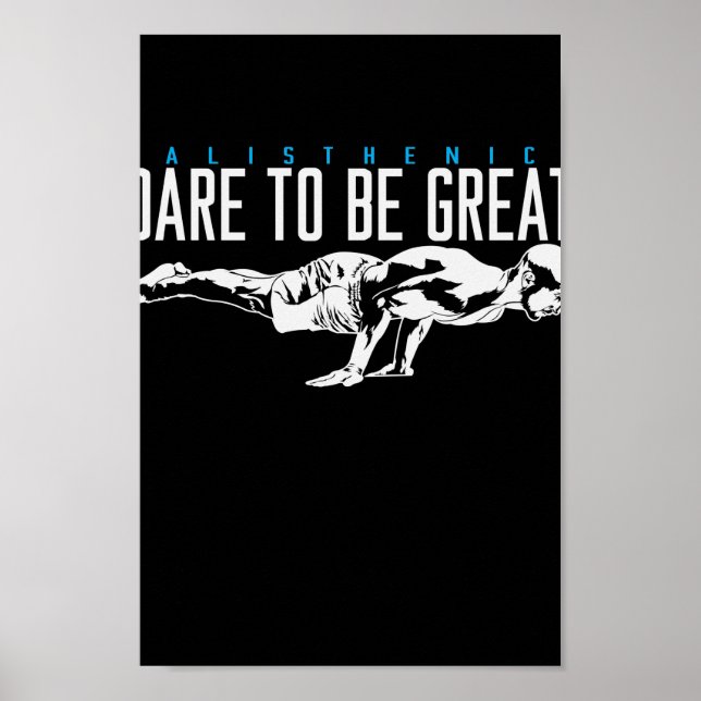 Calisthenics Liegestütz Sport "Dare to be Underbar Poster (Framsidan)