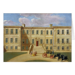 Calke Hall, Derbyshire, placera av harpan för her Hälsningskort