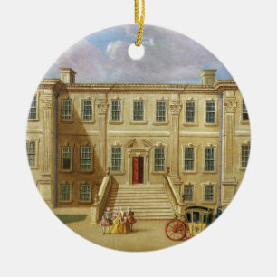 Calke Hall, Derbyshire, placera av harpan för her Julgransprydnad Keramik