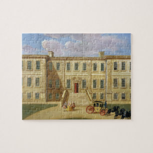 Calke Hall, Derbyshire, placera av harpan för her Pussel