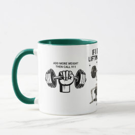 Call 911 Skeleton Weightlifting Gym Coffee Mug Mugg