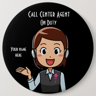 Call Center Agent on Duty Black Knapp