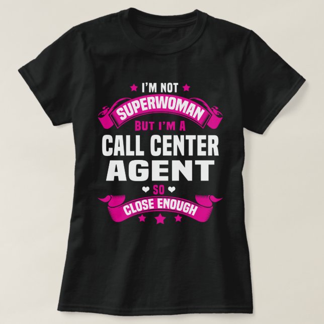 Call Center Agent T Shirt (Design framsida)