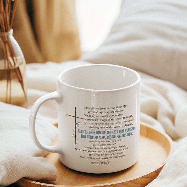 CALL HER BLESSED Mamma-webbutskrifter 31-skript Kaffemugg (Skapare uppladdad)