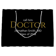 Call Him Doctor Grad's Name Black White Graduation