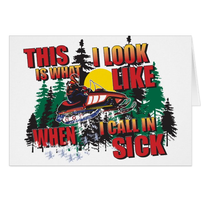 CALL-IN-SICK HÄLSNINGSKORT (Framsidan Horizontal)