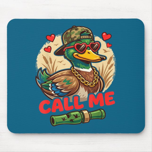 Call Me Duck Hunting Retro Valentine's Day Men Wom Musmatta (Framsidan)