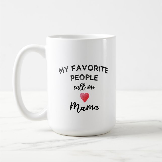 Call Me MAMA Grandmother Matriarch Family Nickname Kaffemugg (Vänster)
