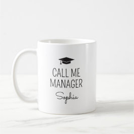 Call Me Manager Personalized Name Kaffemugg