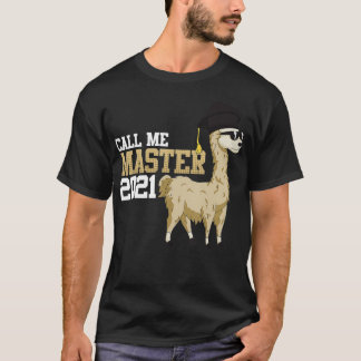Call me Master 2021 Lama Alpaca with Hat Science G T Shirt
