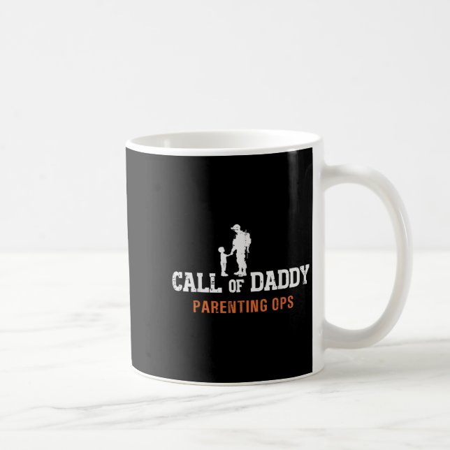 Call Of Daddy Parenting Ops Fun Fathers Day Dad Pa Kaffemugg (Höger)