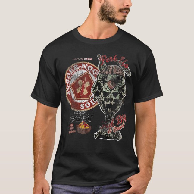 Call Of Duty Jugger-Nog Läsk Collage Video T Shirt (Framsida)