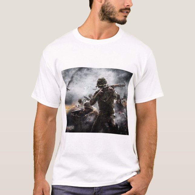 Call of Duty World at War US Marines pacific  T Shirt (Framsida)