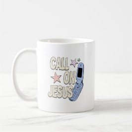 Call on Jesus – Retro Faith Design Kaffemugg