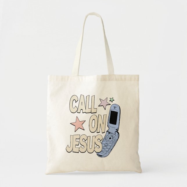 Call on Jesus – Retro Faith Design Tygkasse (Framsidan)