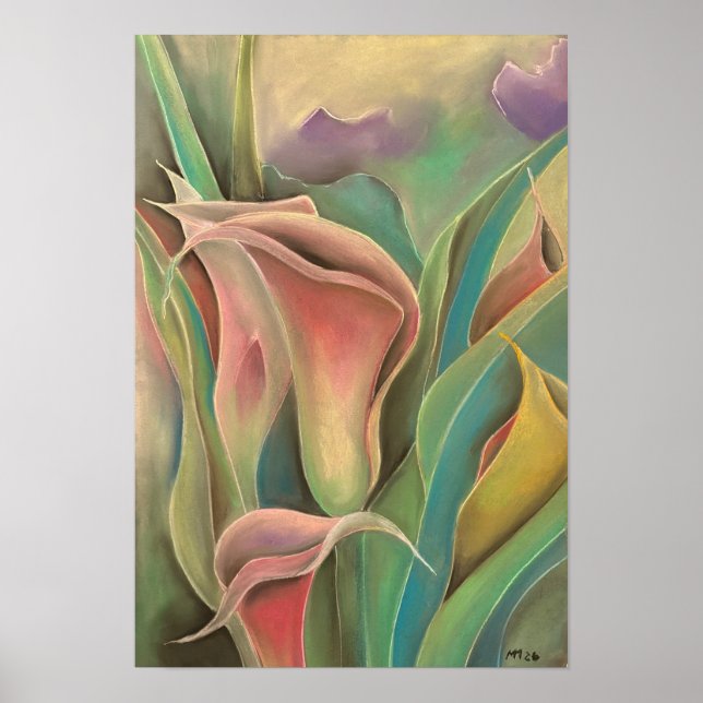 Calla Abstract Wall Art | Modern Botanical  Poster (Framsidan)