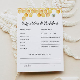 CALLA Baby Shower Advice and Prediktions Card Inbjudningar