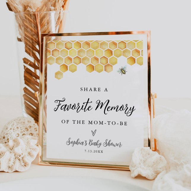 CALLA Bee Favorite Memory Baby Shower-signatur Poster (Skapare uppladdad)