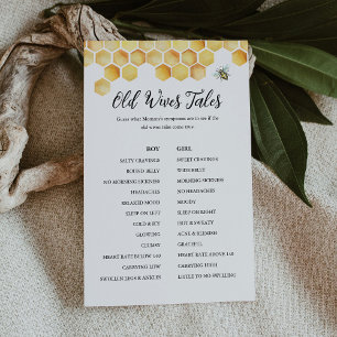 CALLA Bee Game Wives Tales Baby Shower Game Card