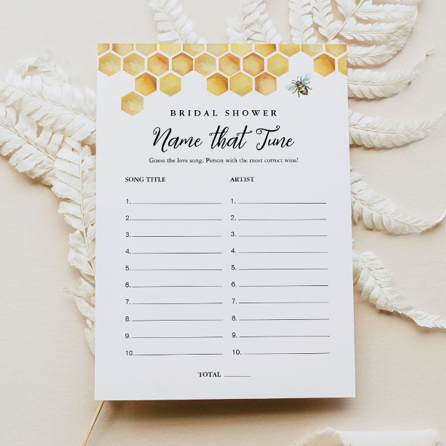 CALLA Bee Namn som Tune Möhippa Game Inbjudningar (Skapare uppladdad)