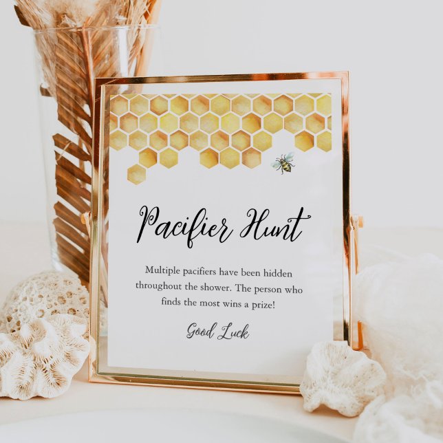 CALLA Bee Nappar Hunt Baby Shower-spelsignatur Poster (Skapare uppladdad)
