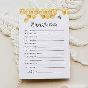 CALLA Bee Prayers for Baby Shower Adapter Inbjudningar