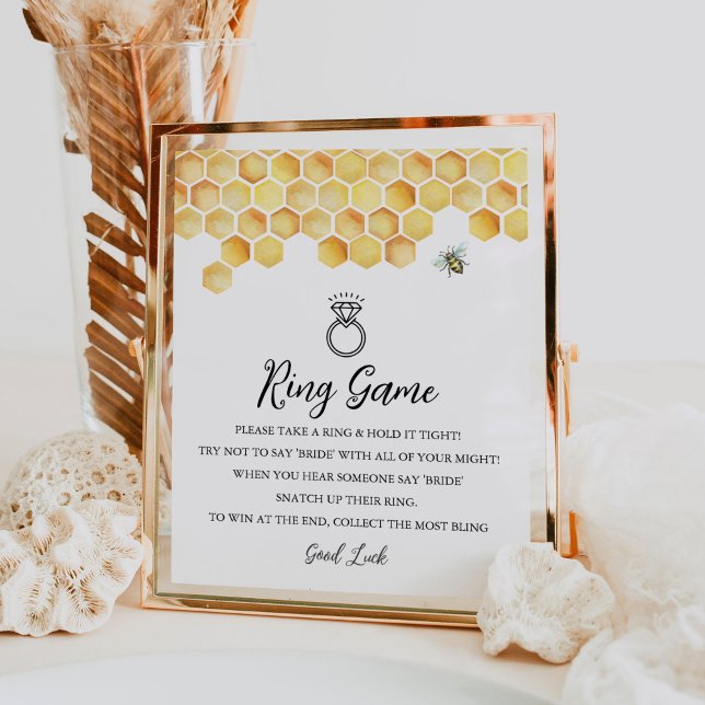 CALLA Bee Ring Game Säg inte Bride-tecken Poster (Skapare uppladdad)
