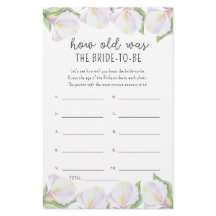 Calla-blommor - Hur gammal var briden?